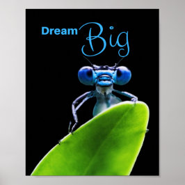 Dream Big Dragonfly Motivatie Matt Poster