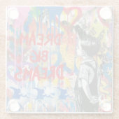 Dream Big Dreams Graffiti Wall Glazen Onderzetter (Achterkant)