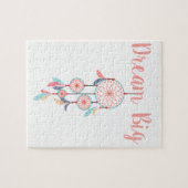 Dream Big Dreamweaver Dream Catcher in Peach Legpuzzel (Horizontaal)