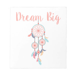 Dream Big Dreamweaver Dream Catcher in Peach Notitieblok