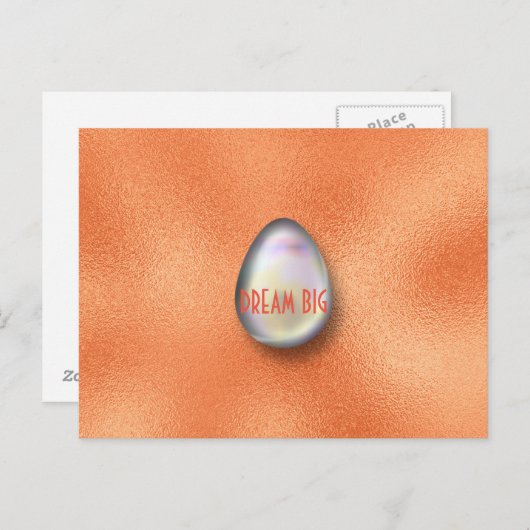 Dream Big Egg Encuragement Briefkaart (Voorkant / Achterkant)