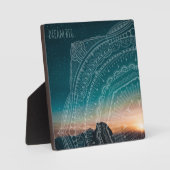 Dream Big Elegant Sunset Sterrennacht Sky Mandala Fotoplaat (Voorkant)