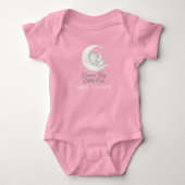 Dream Big Elephant on Moon  Personalized Bodysuit (Voorkant)