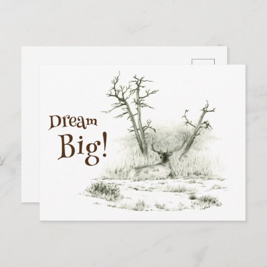 Dream Big Elk Postcrossing Briefkaart (Voorkant / Achterkant)