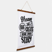 Dream big en creëer je eigen verhaal Tapestry Hangend Wandkleed (Gebogen)