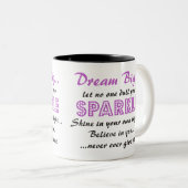 Dream Big en laat niemand je Mok misleiden (Voorkant rechts)