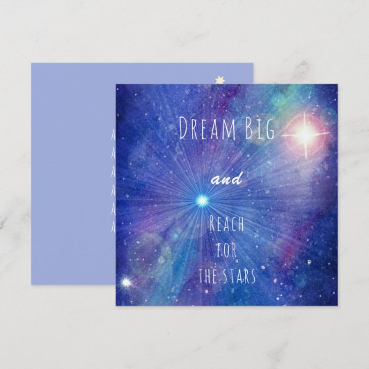 Dream big en reach for the stars quote galaxy (Voorkant / Achterkant)