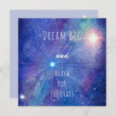 Dream big en reach for the stars quote galaxy (Voorkant / Achterkant)