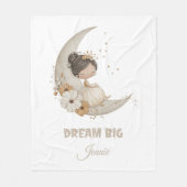 Dream Big Fairy Moon Child - Persoonlijke naam Fleece Deken (Voorkant)