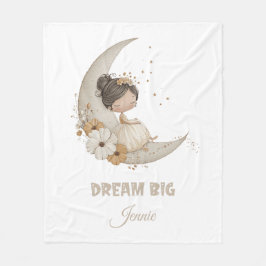 Dream Big Fairy Moon Child - Persoonlijke naam Fleece Deken