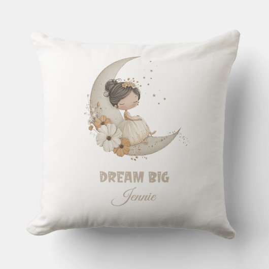 Dream Big Fairy Moon Child - Persoonlijke naam Kussen (Voorkant)
