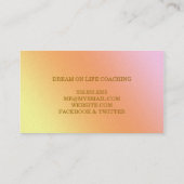 Dream Big Faux Gold-Stippen Visitekaartje (Achterkant)