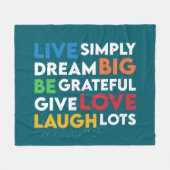 Dream Big Fleece Deken (Voorkant (Horizontaal))