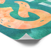 Dream Big Fly High Hot Air Ballon Blue Green Poster (Hoek)