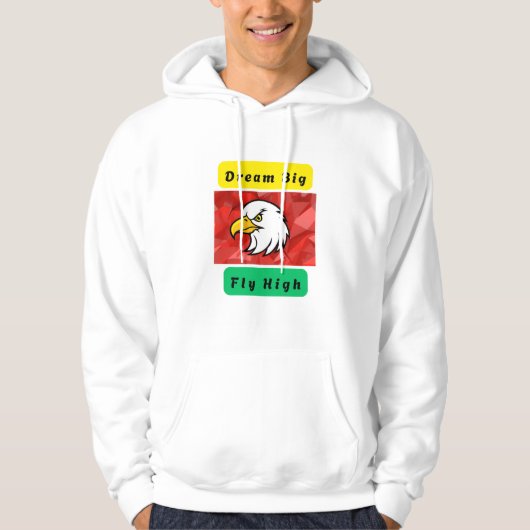 Dream Big Fly High Logo met adelaar Hoodie (Voorkant)