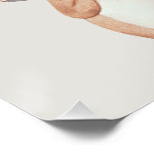 "Dream Big" gepersonaliseerde wasbeer met ballonne Perfect Poster (Hoek)