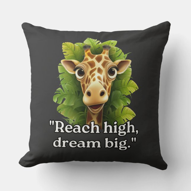 Dream Big - Giraffe Sierkussen (Voorkant)