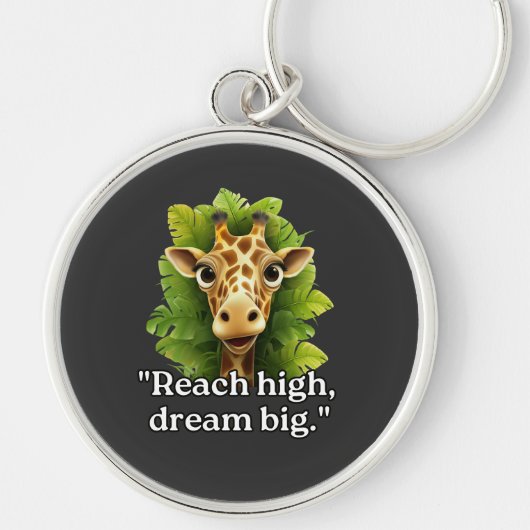 Dream Big - Giraffe Sleutelhanger (Voorkant)