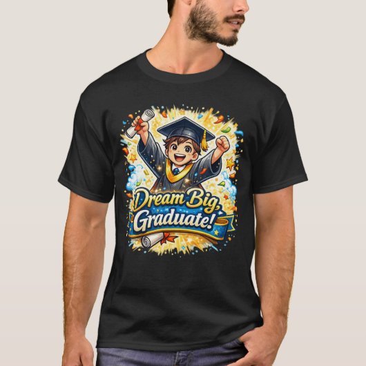 Dream Big Graduate – Graduation Celebration T-shirt (Voorkant)