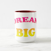 Dream Big. Grappig verloop. Mok (Midden)