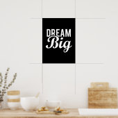 Dream Big - Gym, Hustle, Succes, Motivatie Poster (Keuken)