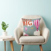 Dream big hot air ballons nursery motivation quote kussen (Stoel)