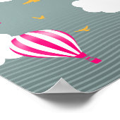 Dream big hot air ballons nursery motivation quote poster (Hoek)