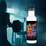 Dream Big Hustle Hard Exercise Waterfles<br><div class="desc">Stay hydrated while exercising with this Dream Big Hustle Hard water bottle.</div>