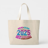 Dream Big in 2025: Canvas tas van een nieuw begin (Achterkant)