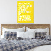 Dream Big Inspirerend - 18 x 24 inch Canvas Afdruk (Insitu (Slaapkamer))