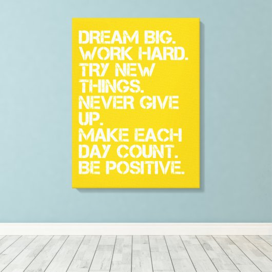 Dream Big Inspirerend - 18 x 24 inch Canvas Afdruk (Insitu (Houten vloer))