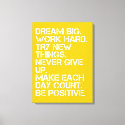 Dream Big Inspirerend - 18 x 24 inch Canvas Afdruk (Voorkant)