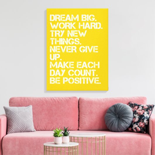 Dream Big Inspirerend - 18 x 24 inch Canvas Afdruk (Insitu (Woonkamer))