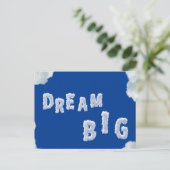 Dream Big, inspirerend briefkaart wolken & lucht (Staand voorkant)