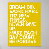 Dream Big - Inspirerend Poster (Voorkant)
