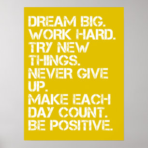 Dream Big - Inspirerend Poster