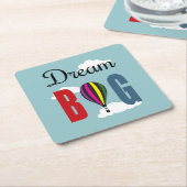 Dream big kartonnen onderzetters (Schuin)