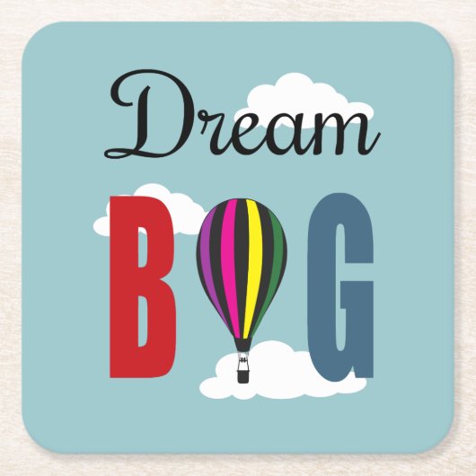 Dream big kartonnen onderzetters (Voorkant)