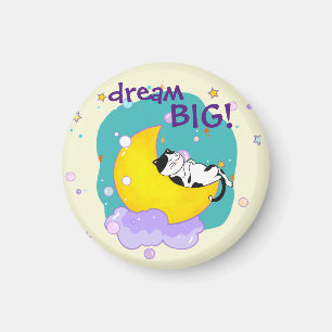 "Dream Big" Kat op het Inspirerend citaat van Moon Magneet