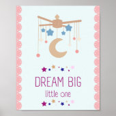 Dream big kids room decor Poster (Voorkant)