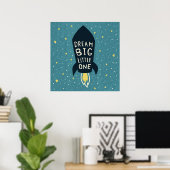 Dream big, kleine poster (Thuiskantoor)