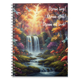 "Dream Big" libellen en Mystical Forest Notitieboek