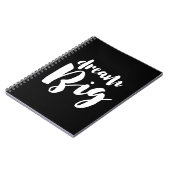 Dream big light font notitieboek (Linkerzijde)