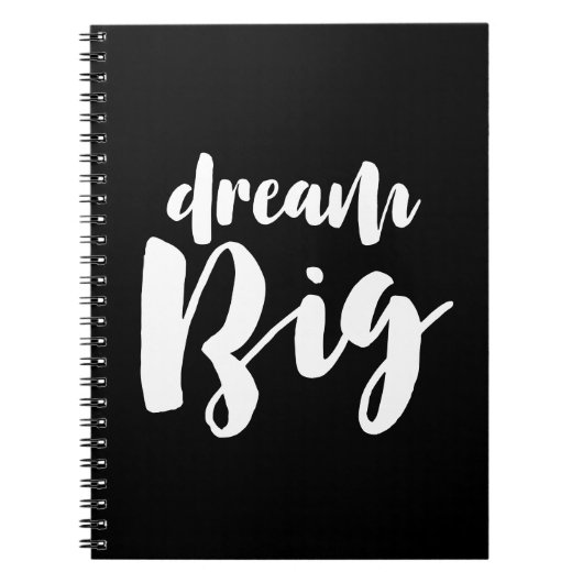 Dream big light font notitieboek (Voorkant)