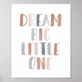 Dream Big Little Boho Kinder Room Decor Poster (Voorkant)