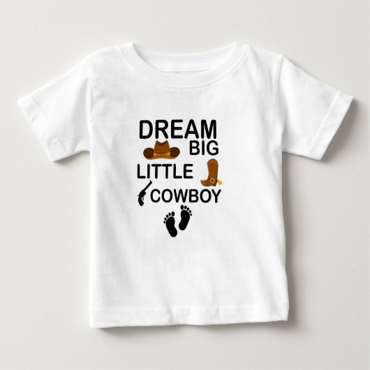 Dream Big Little Cowboy Baby Clothes (Voorkant)