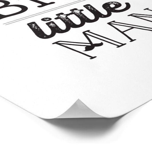 Dream Big Little Man Classic Boy Baby Nursery Art Poster (Hoek)