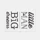 Dream Big Little Man Mustache BowTie Baby Blanket Fleece Deken (Voorkant (Horizontaal))