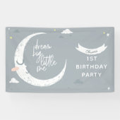 Dream big little one 1e jarig party spandoek (Horizontaal)