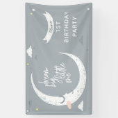 Dream big little one 1e jarig party spandoek (Verticaal)